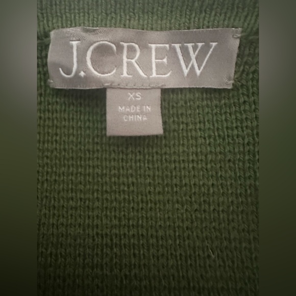 J Crew Women’s Green 100% Cotton Button-Up Cardigan Sweater Size XS - Picture 5 of 8